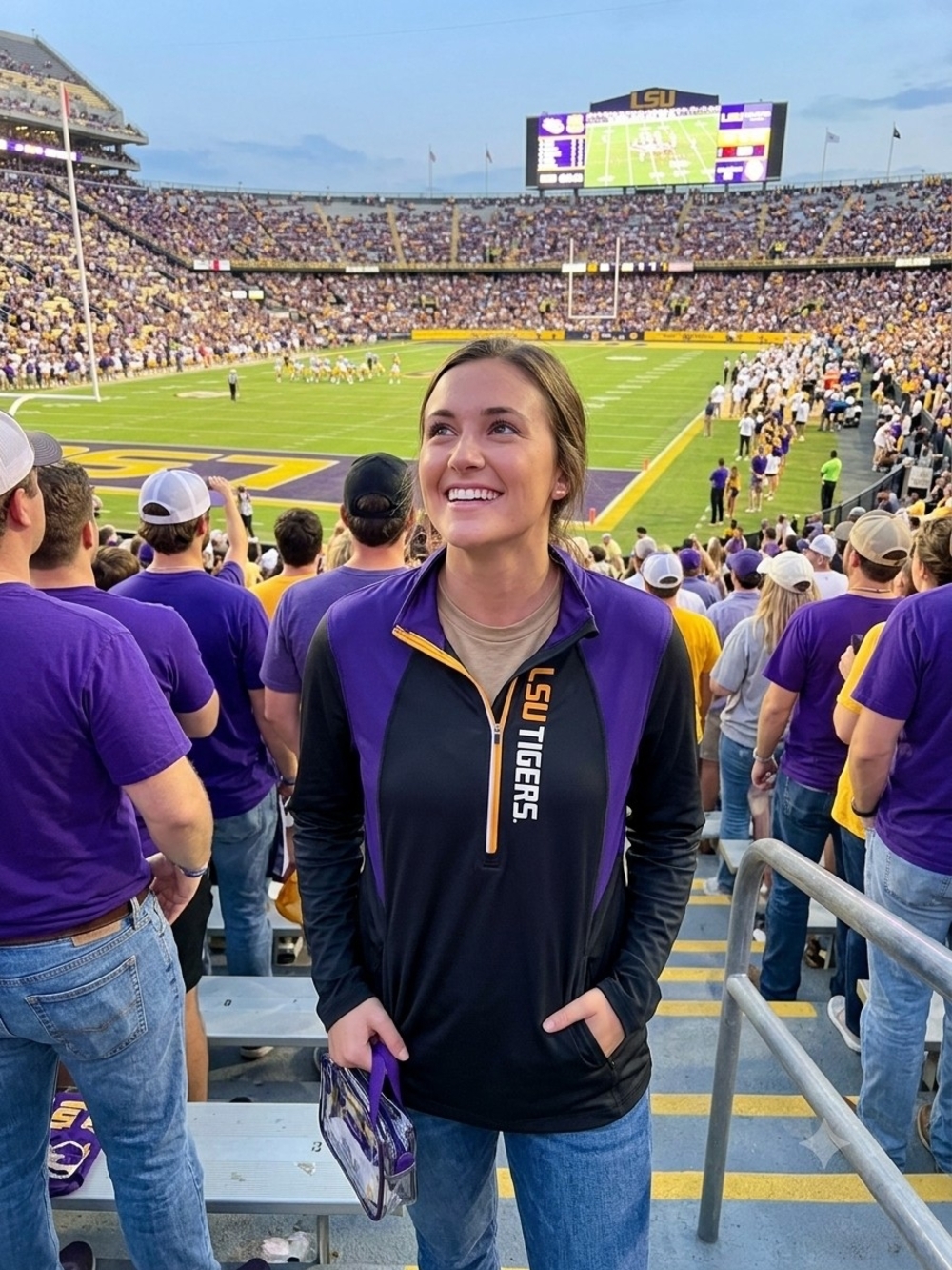 Rivalry Threads LSU Purple and Black Tigers Logo Pullover